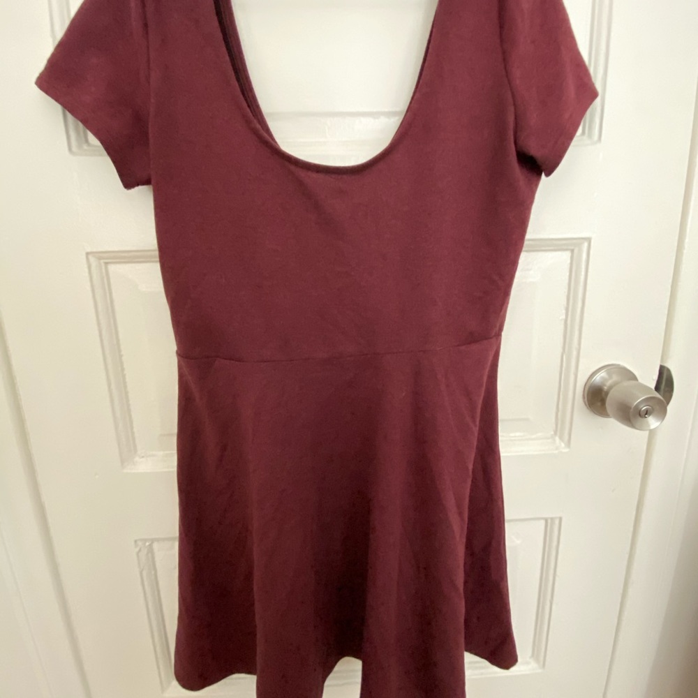 Burgundy skater dress